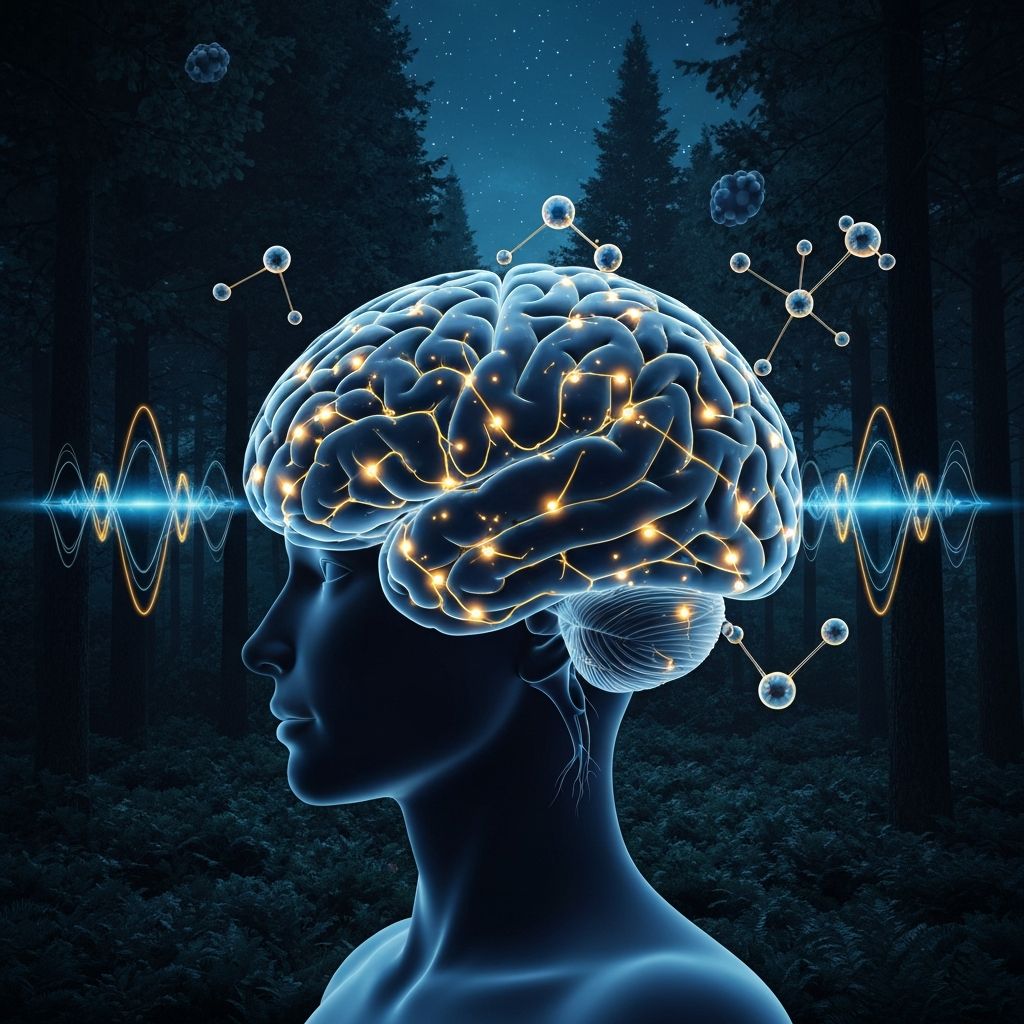 Cerebro en entorno natural en silencio total sin contaminación